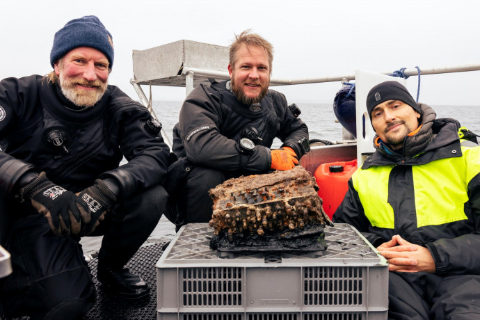 Elhasználódott halászhálók helyett egy Enigmába botlottak a Balti-tenger mélyén
