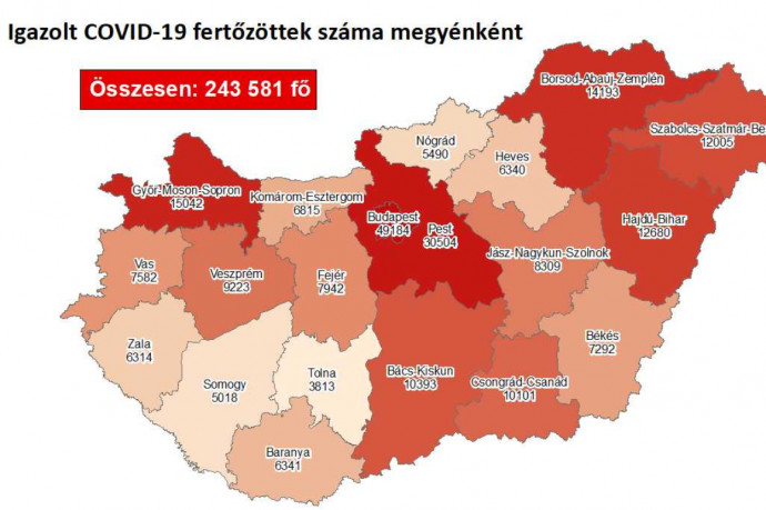 Kis időre eltűnt pár ezer fertőzött a koronavírusról tájékoztató kormányzati oldal térképéről