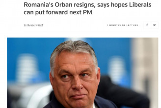 A világ legnagyobb hírügynöksége Orbán Viktor fotójával illusztrálta Ludovic Orban román miniszterelnök lemondását