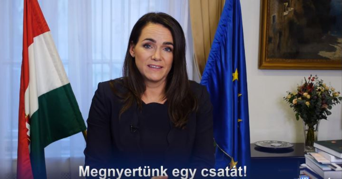 Telex Novák Katalin A Videóján Nappali Világosságban ünnepli A Csak Este Megszületett Uniós