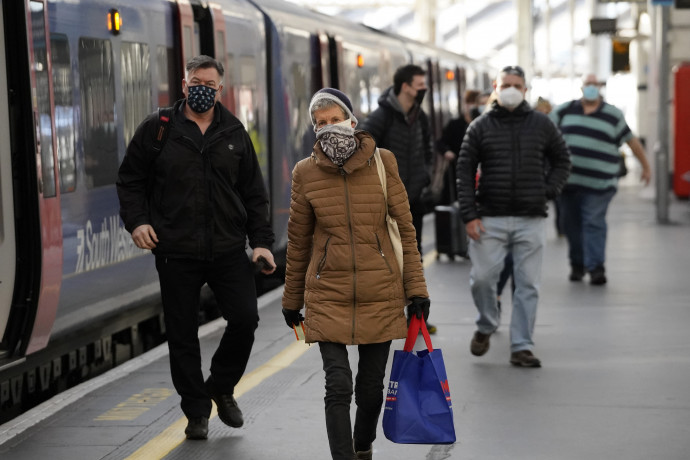 A Waterloo pályaudvar 2020. december 20-án, Londonban – Fotó: NIKLAS HALLE'N / AFP