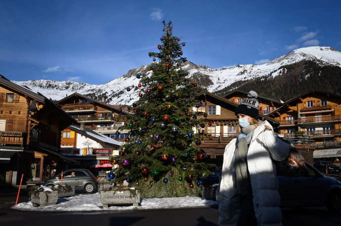 A svájci Verbier, ahonnan leléptek a brit turisták Fotó: AFP, Fabrice Coffrini