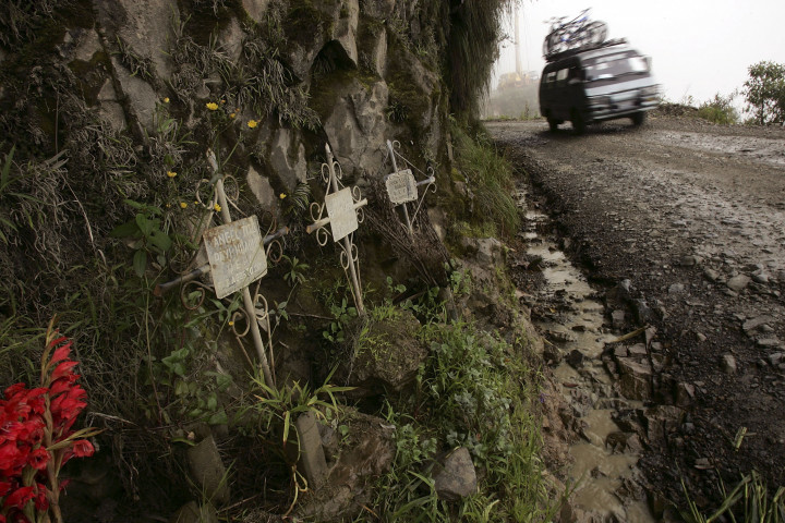 Keresztek a Yungas út menténFotó: Spencer Platt/Getty Images
