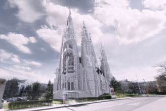 Leporolták a budapesti Makovecz-katedrális tervét