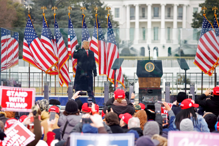 Donald Trump beszéde Washingtonban 2021. december 6-án – Fotó: Jim Bourg / Reuters