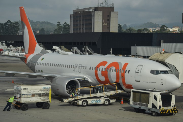 Az elsőként újra levegőbe emelkedő Boeing 737 MAX 8 – Fotó: Nelson Almeida / AFP