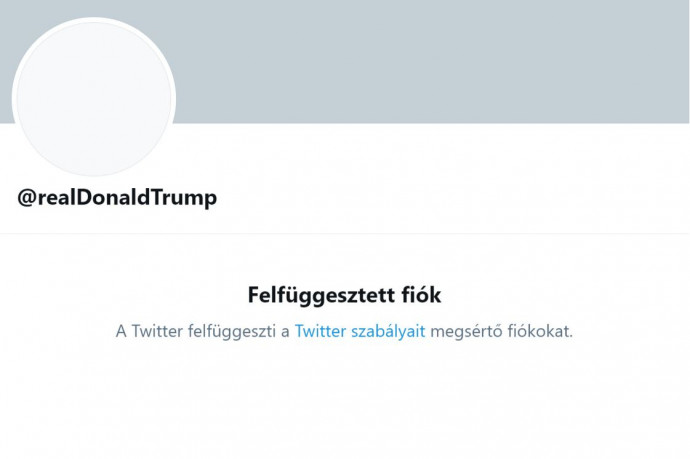 Végleg felfüggesztette a Twitter Trump fiókját