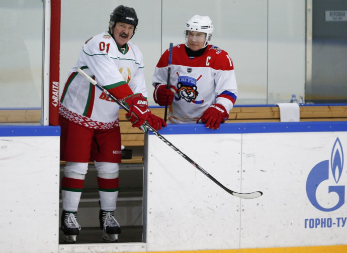 Lukasenko belarusz és Putyin orosz elnöke a szocsi téli olimpiánFotó: AFP