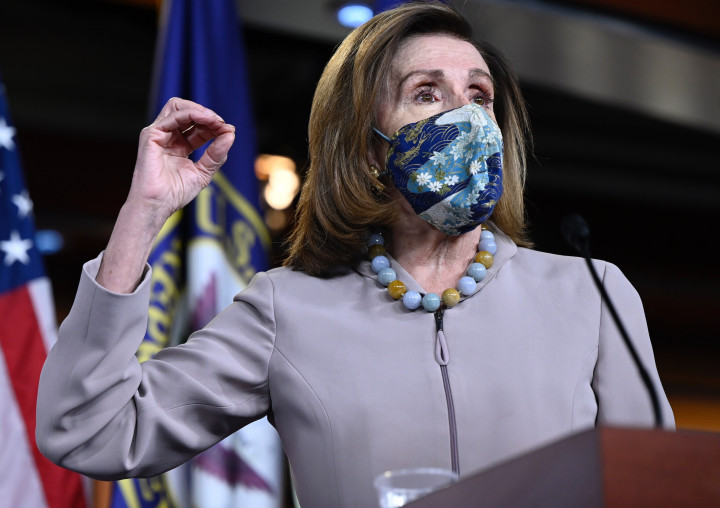 Nancy Pelosi demokrata házelnök 2021. január 10-én – Fotó: Andrew Cabellero-Reynolds / AFP