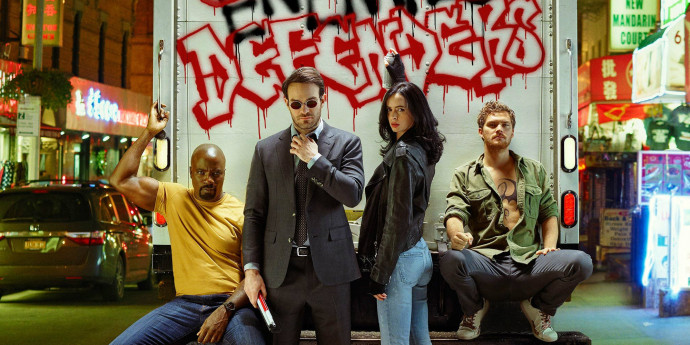 Defenders (Luke Cage, Daredevil, Jessica Jones, Iron Fist) a Netflixen – Fotó: Netflix