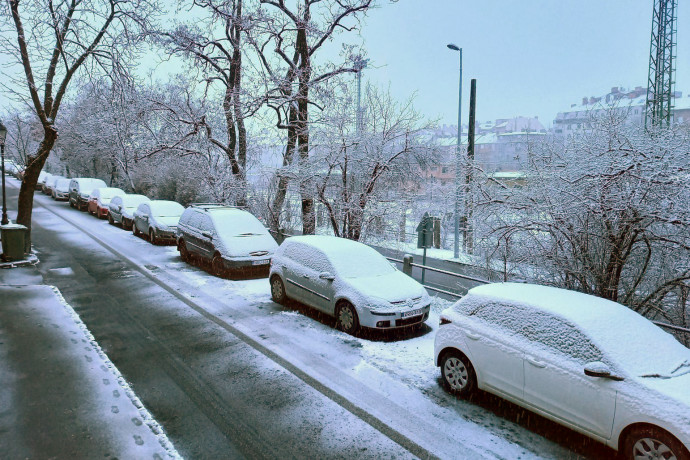 Hóeséssel indult a reggel Budapesten