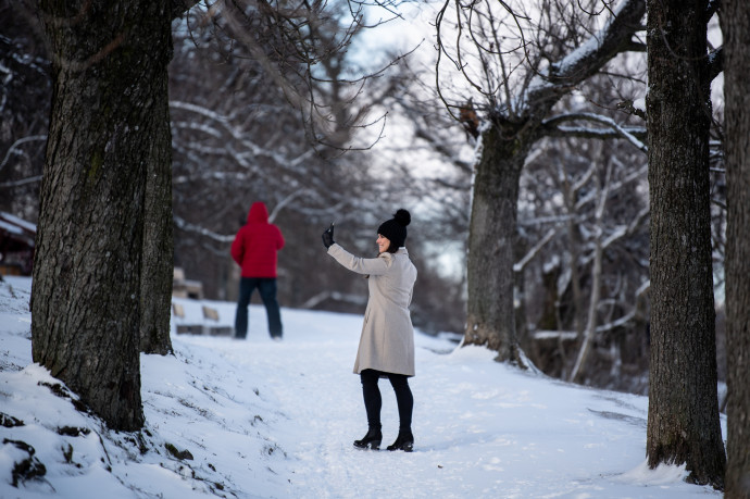 Jól nézze meg a havas Normafát, ki tudja, meddig tart!