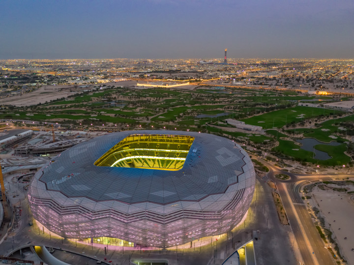 Az Education City Stadium 2020. április 29-én, Katarban – Fotó: QATAR’S SUPREME COMMITTEE FOR DELIVERY AND LEGACY / AFP