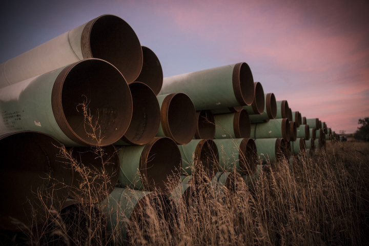 Használaton kívüli kőolajvezetékek Észak-Dakotában, 2014-benFotó: Andrew Burton/Getty Images