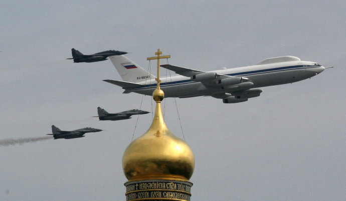 Az egyik Il-80-as repülőgép a 2010-es győzelemnapi parádén – Fotó: Alexey Sazonov / AFP