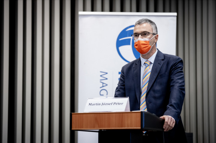 Martin József Péter, a TI igazgatója a szervezet éves jelentésének bemutatóján Fotó: Transparency International Magyarország