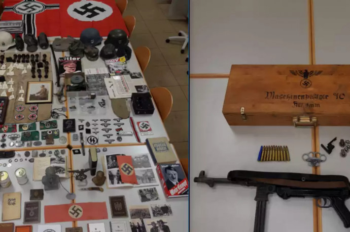 Náci fegyvereket és relikviákat találtak egy Bécsben élő magyar férfinél