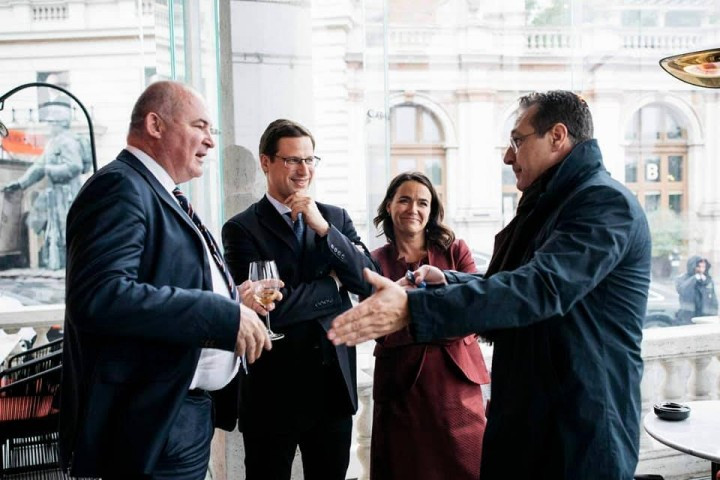Former ambassador Vince Szalay-Bobrovniczky, Minister of the PM's Office Gergely Gulyás, Minister for the Families Katalin Novák, and former Austrian Vice-Chancellor Heinz-Christian Strache