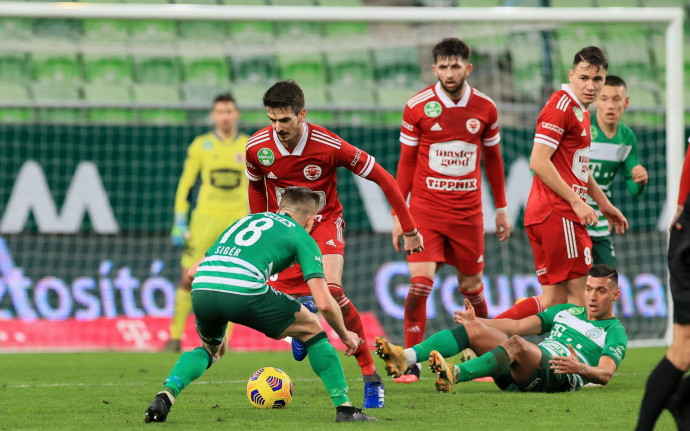 A Ferencváros ellen játszott meccs a Groupama Arénában 2021. január 31-én – Fotó: Barbara Gabriella / Kisvárda FC