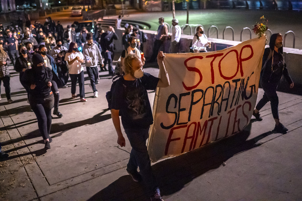 Trump bevándorlás-politikája elleni tüntetés Portlandben 2020 októberében – Fotó: Nathan Howard / Getty Images / AFP