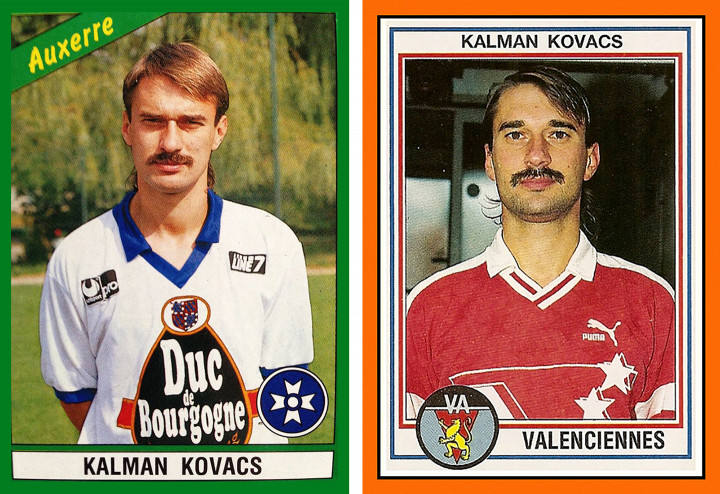 Kovács Kálmán 1989-ben Franciaországba szerződött, az AJ Auxerre együtteséhez, majd 1992-től a Valenciennes csapatát erősítette – Fotó: oldschoolpanini