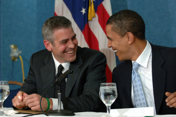 George Clooney és Barack Obama egy sajtótájékoztatón Washingtonban 2006-ban – Fotó: ImageCatcher News Service/Corbis / Getty Images