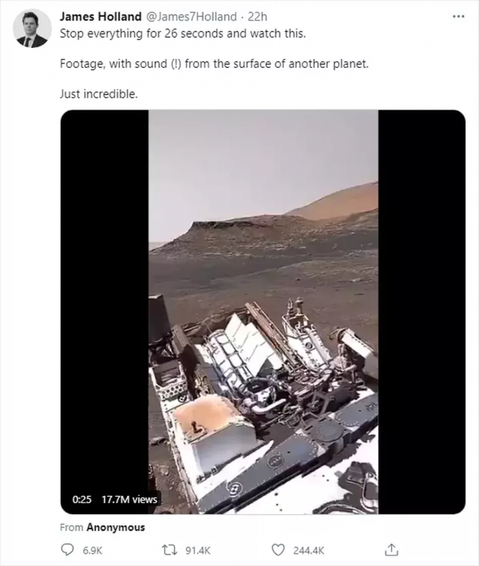 Pillanatkép a Twitteren terjedő hamis videóból