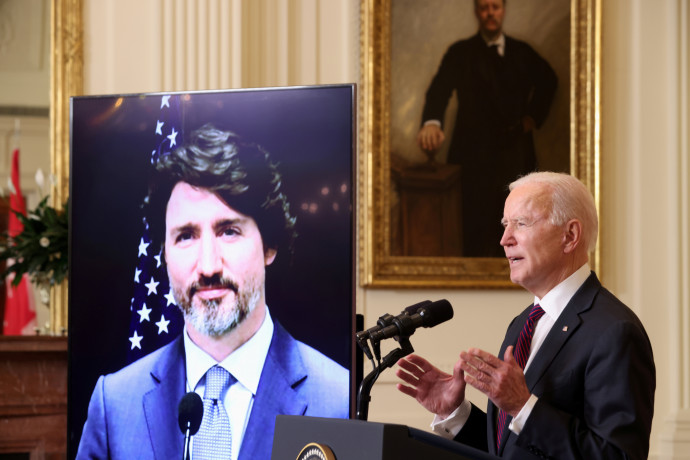Justin Trudeau és Joe Biden – Fotó: Reuters/Jonathan Ernst