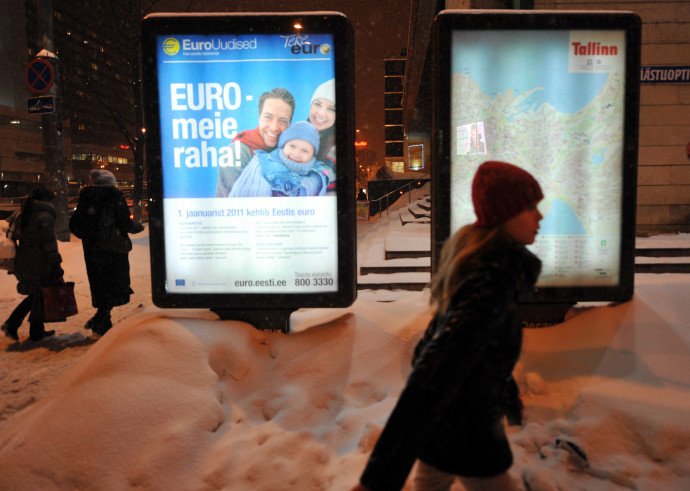 Észtország 2011. január 1-jén vezette be az eurót – Fotó: Raigo Pajula / AFP
