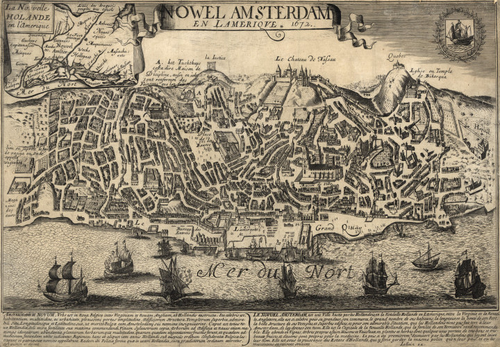 Új-Amszerdam térképe a 1672-ből – Forrás: Buyenlarge / Getty Images