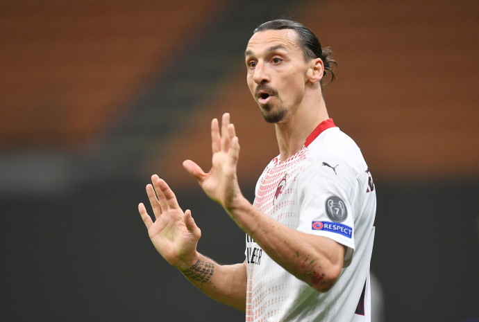 Zlatan Ibrahimović a Crvena Zvezda elleni EL-meccsen – Fotó: Reuters/Daniele Mascolo