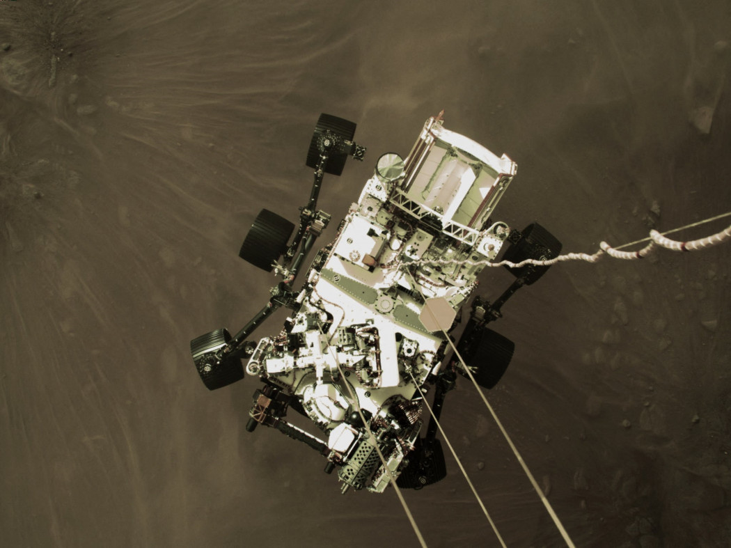 A Perseverance marsjáró a landolás előtt 2021. február 18-án – Fotó: NASA/JPL-CALTECH / AFP
