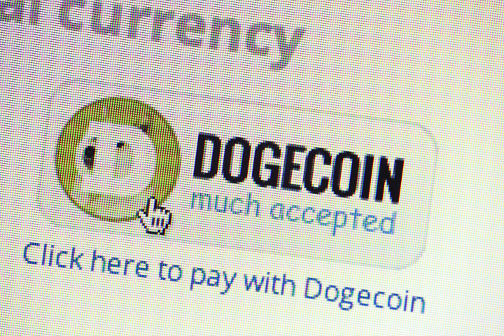 Dogecoinos fizetési lehetőség egy webshopban – Fotó: Philippe Turpin / Photononstop / AFP