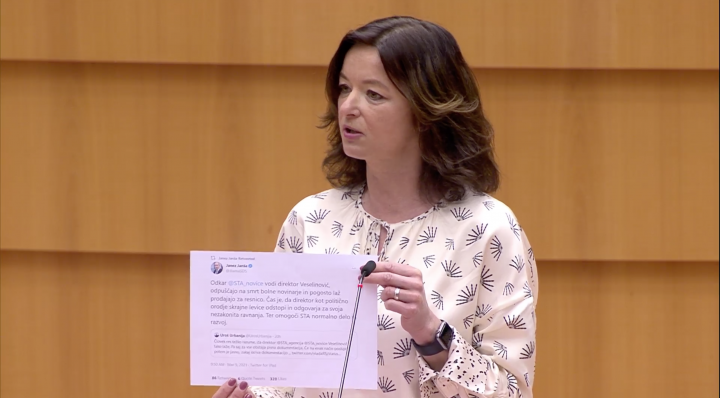Tanja Fajon szlovén EP-képviselő az Európai Parlament szerdai vitáján – Forrás: Európai Parlament