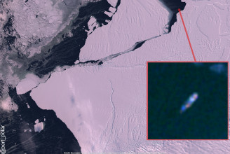 Egy kutatóhajó körbemanőverezte az óriási antarktiszi jéghegyet