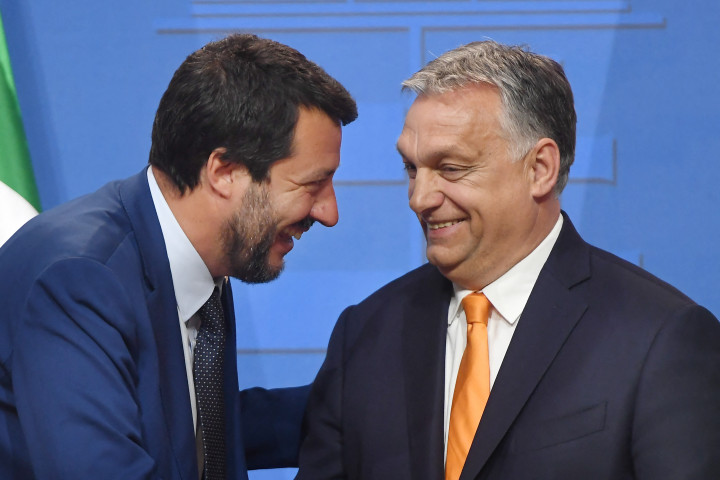 Matteo Salvini és Orbán Viktor találkozója 2019. május 2-án Budapesten – Fotó: Kisbenedek Attila / AFP