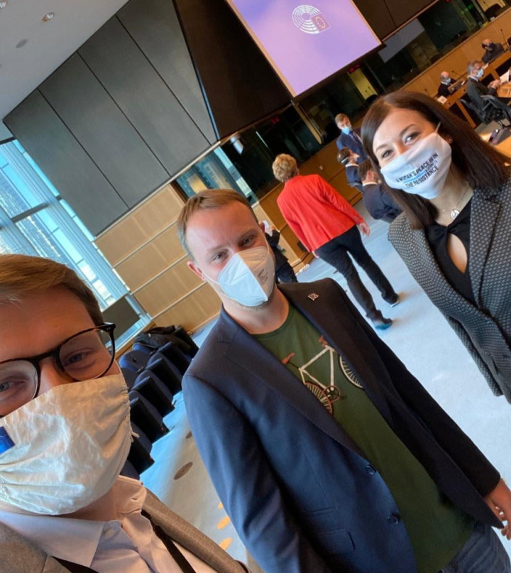 Moritz Körner, Daniel Freund és Cseh Katalin – Fotó: Moritz Körner / Facebook