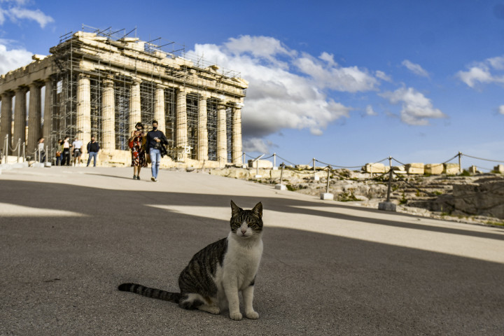 Az Akropolisz 2021. március 22-én, Athénban – Fotó: DIMITRIS LAMPROPOULOS / NURPHOTO / NURPHOTO VIA AFP