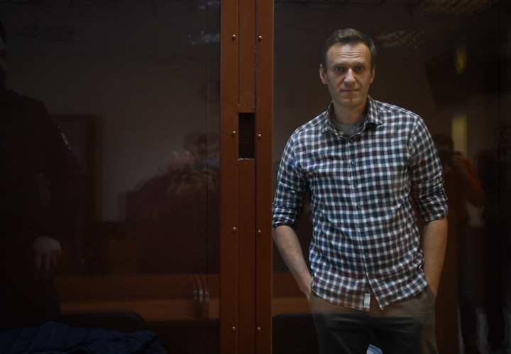 Navalnij a tárgyalásán 2021. február 20-án, amikor elutasították a fellebbezését – Fotó: Pavel Bednyakov / Sputnik / Sputnik via AFP