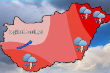 Csütörtökön akár 20 mm-nyi eső is várható az ország északkeleti részén