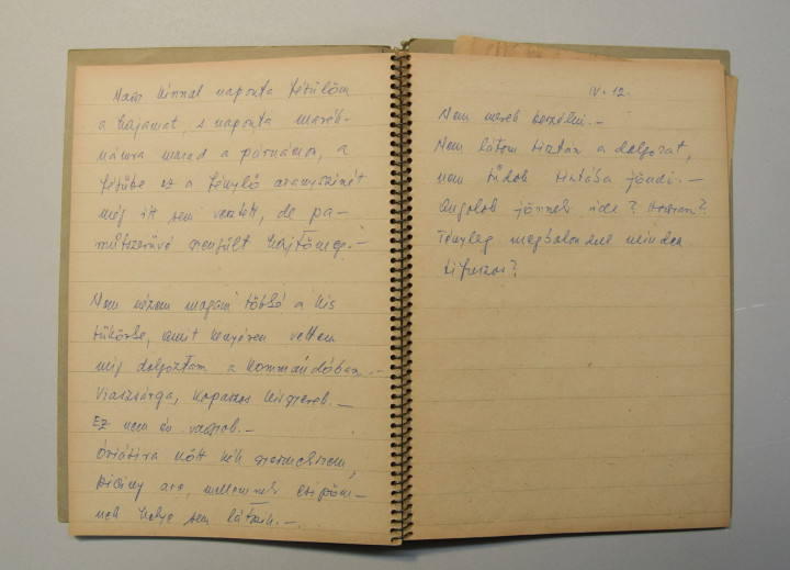 Gabriella naplójának felszabadítás után készült átirata – Forrás: Bergen-Belsen Memorialarchívuma, BO 4173