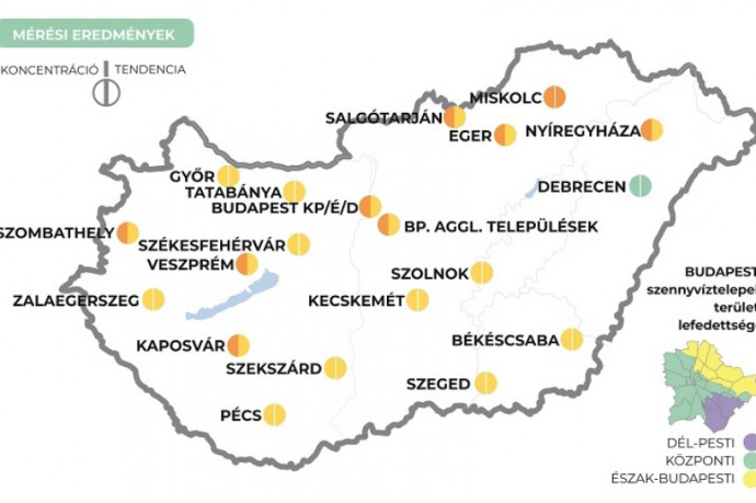 Stagnál a koronavírus örökítőanyagának koncentrációja a szennyvízben