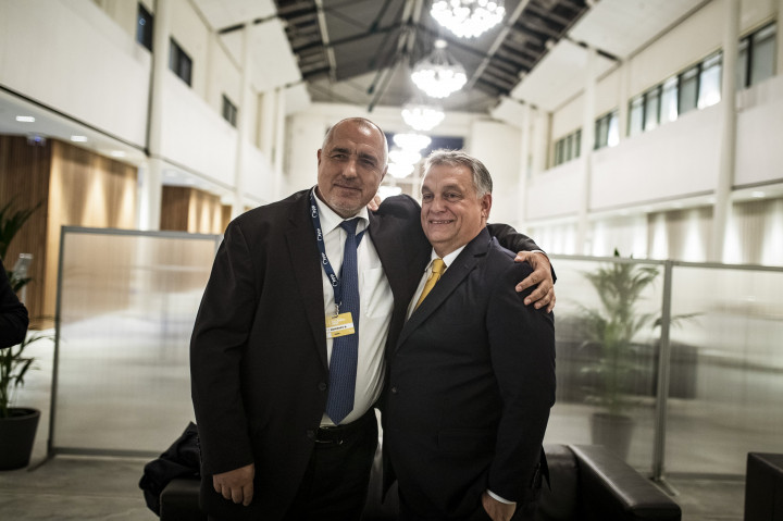 Orbán Viktor miniszterelnök és Bojko Boriszov bolgár miniszterelnök találkozója Helsinkiben, az EPP kongresszus helyszínén 2018. november 7-én – Fotó: Szecsődi Balázs / Miniszterelnöki Sajtóiroda / MTI