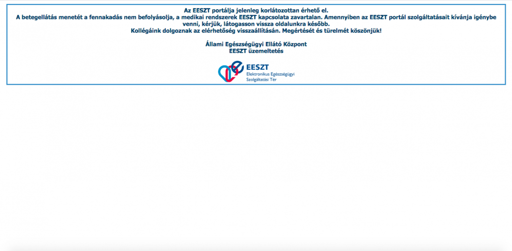 Az EESZT péntek reggel 8 körül