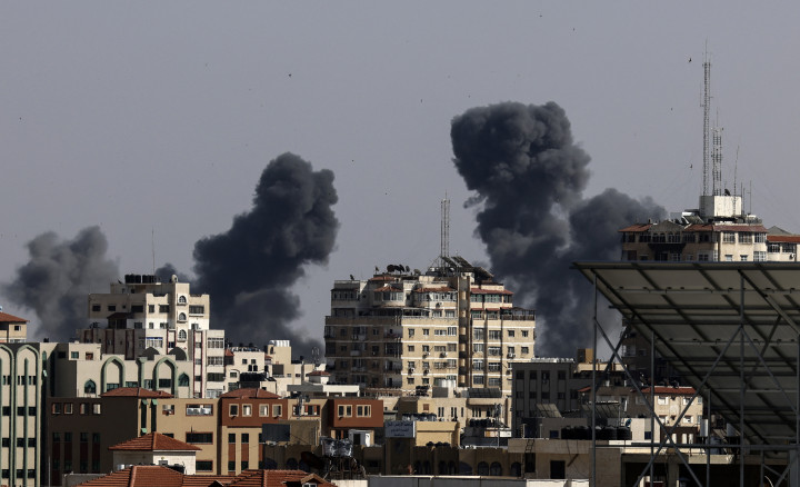 A Gázai övezet 2021. május 11-én – Fotó: MAHMUD HAMS / AFP
