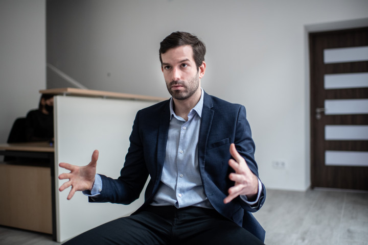 Fekete-Győr András egy vele készített korábbi interjúnkon – Fotó: Bődey János / Telex