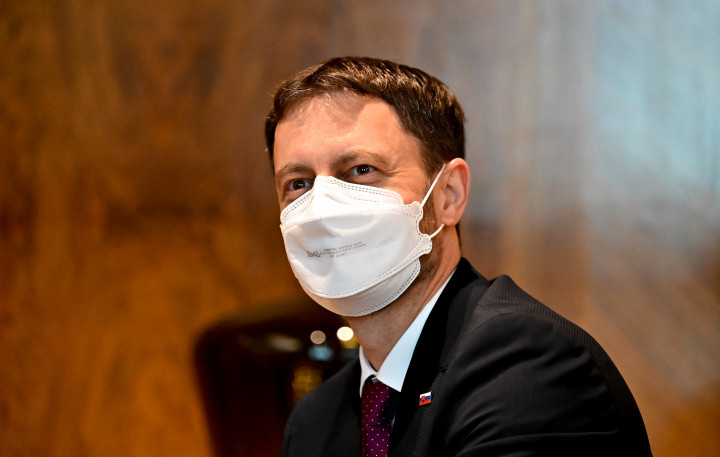 Eduard Heger szlovák miniszterelnök. Fotó: JOE KLAMAR / AFP