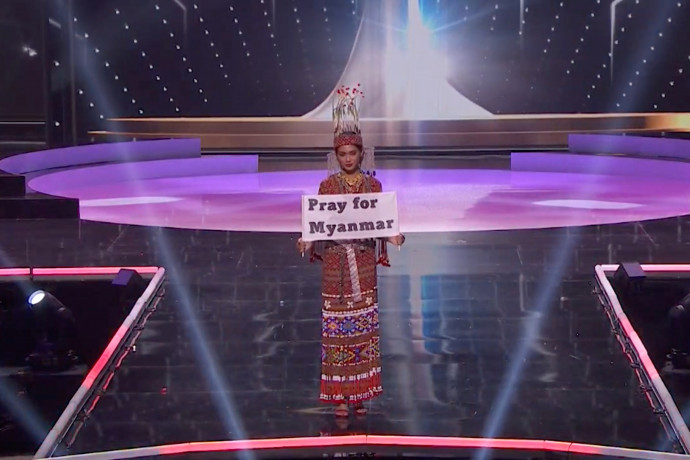 Imádkozzatok Mianmarért – kérte a mianmari szépségkirálynő a Miss Universe versenyén