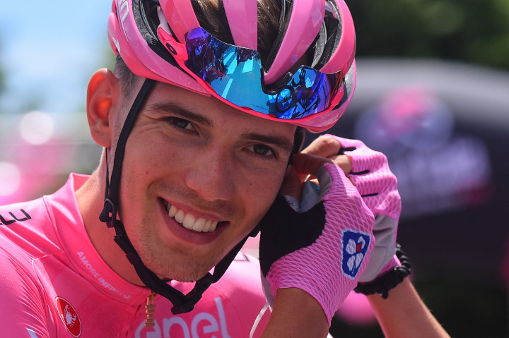 Valter Attila a Giro d'Italiák történetének első magyar rózsaszín trikósa lettFotó: Luca Bettini/AFP