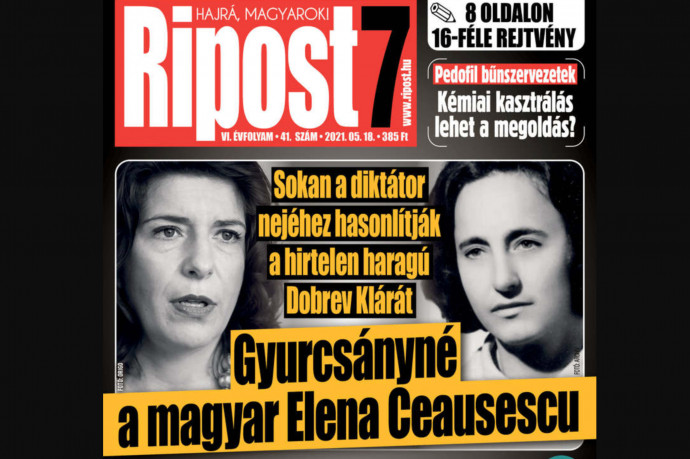 Bizarr címlappal jött ki az e heti Ripost: Gyurcsányné a magyar Elena Ceaușescu